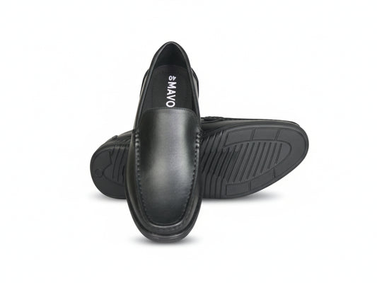 MAVON Premium Black Leather Loafer (Carb Sole)