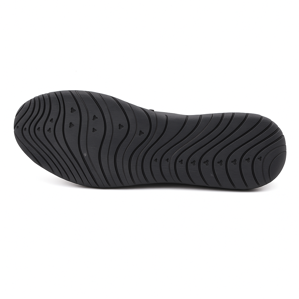 MAVON Premium Black Leather Loafer (Hawai Sole)