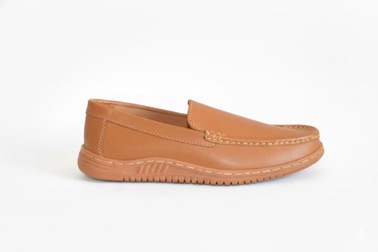 MAVON Premium Deep Tan Leather Loafer (Carb Sole)