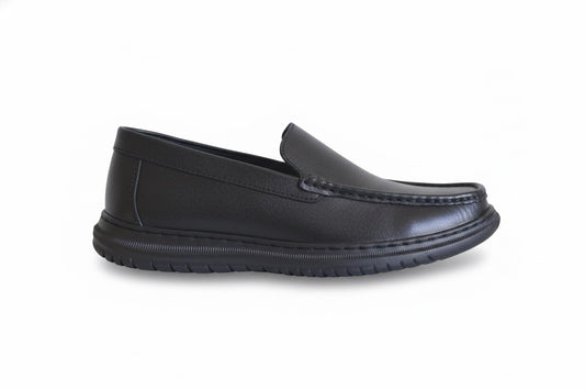 MAVON Premium Black Leather Loafer (Hawai Sole)