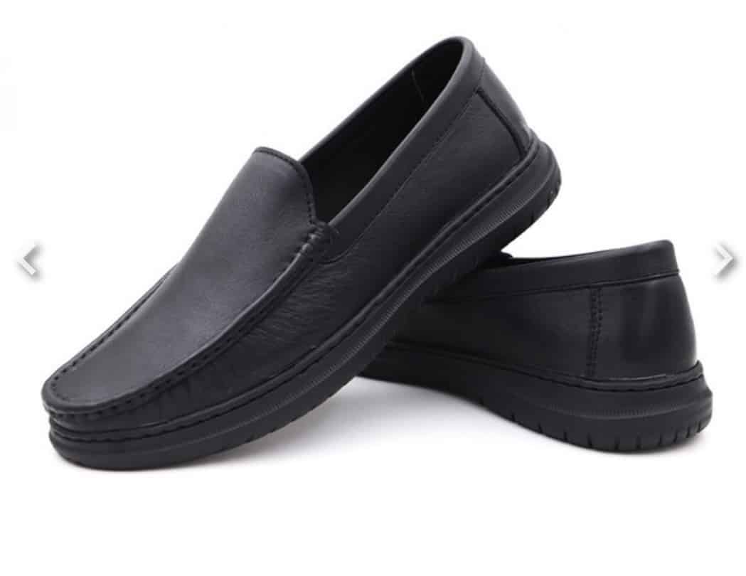 MAVON Premium Black Leather Loafer (Hawai Sole)