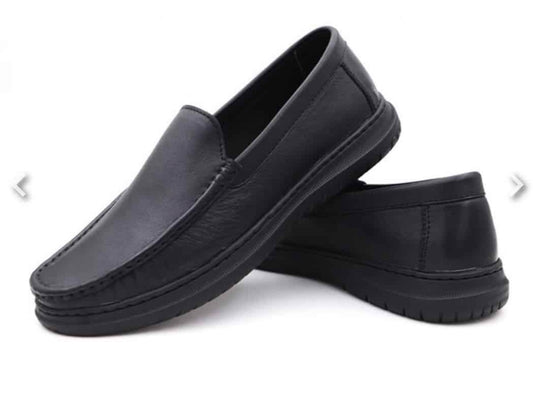 MAVON Premium Black Leather Loafer (Hawai Sole)